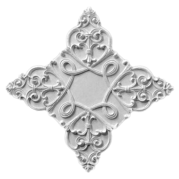 Plaster Medallion--Elizabethan--24 1/2" X 24 1/2" X 1/2" Relief
