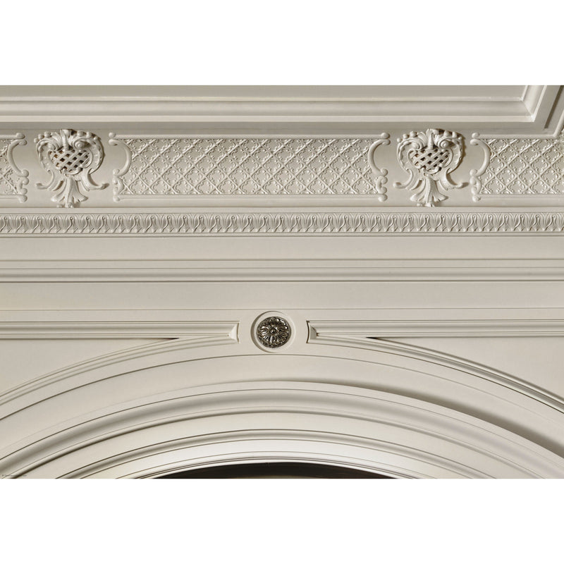 Plaster Lattice Cove Molding Louis XV  6-1/8" P x 7-1/4" D x 24" R