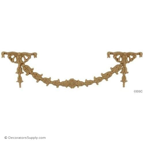 Swag 1 3/4 High 6 1/2 Wide-applique-onlay-for-furniture-woodwork-Decorators Supply