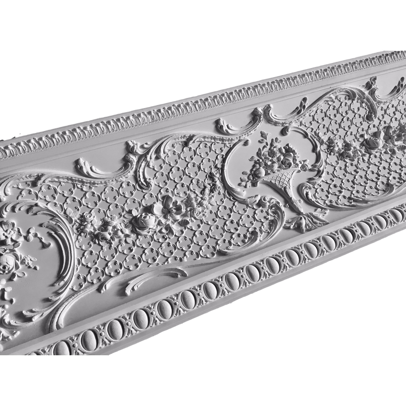 Plaster Crown Festooned Cove Molding Louis XV 9-1/4" P x 10" D x 42" R