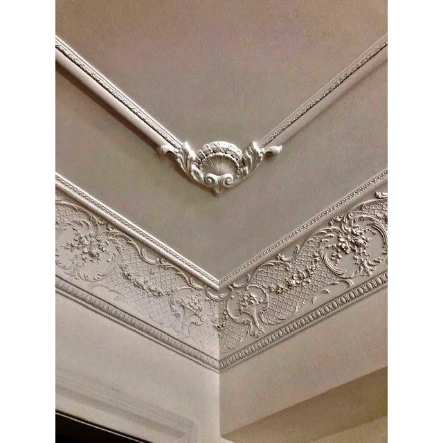 Plaster Crown Festooned Cove Molding Louis XV 9-1/4" P x 10" D x 42" R