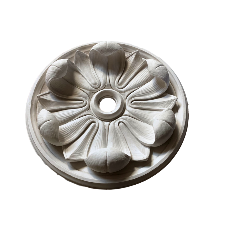 36" Diameter Plaster Medallion x 6-1/2" Relief - 4" Hole