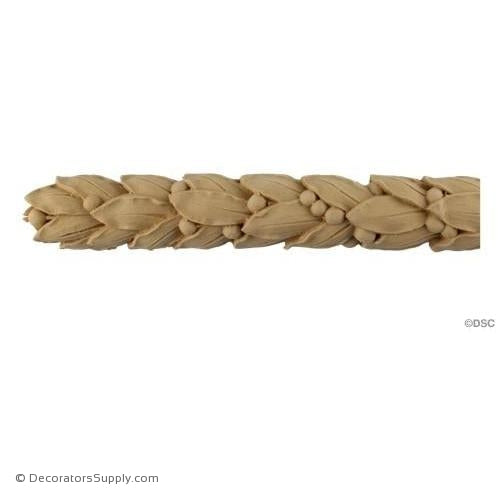 Laurel Lineal-French 2H - 1 1/8Relief-moulding-for-woodwork-furniture-Decorators Supply