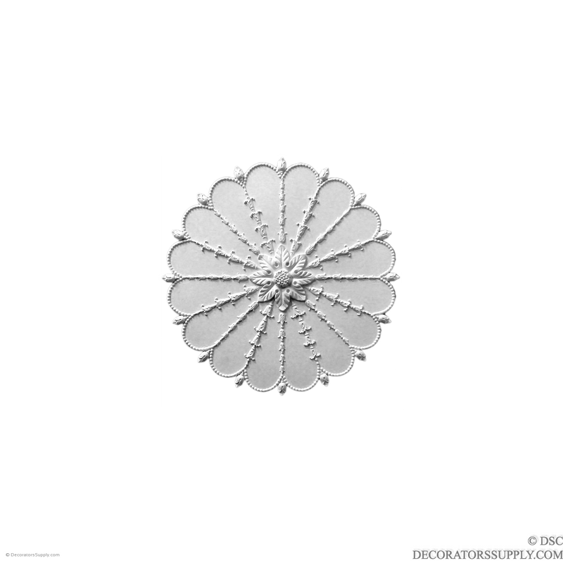 Plaster Medallion-Colonial-21" Diameter X 1/2" Relief-ceiling-ornament-Decorators Supply