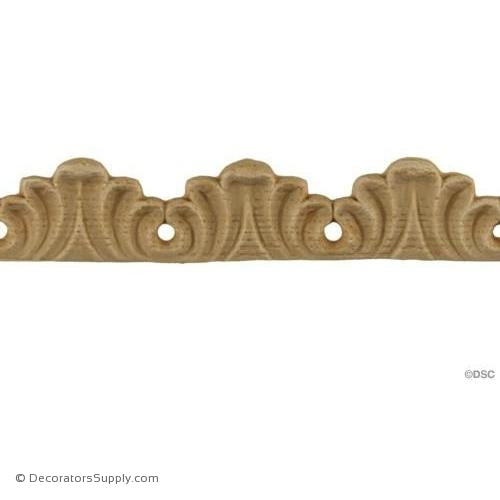 Acanthus Leaf - Romanesque 3/4H - 3/16Relief-woodwork-furniture-lineal-ornament-Decorators Supply