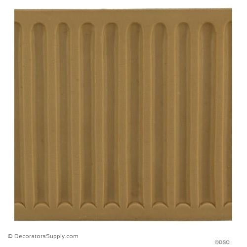 Fluted-Colonial 3H - 3/16Relief - Cast Length 9"-moulding-for-furniture-woodwork-Decorators Supply