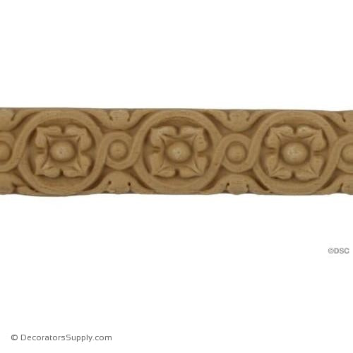 Rosette Linear - Italian 3/4H - 1/8Relief-lineal-for-woodwork-furniture-Decorators Supply