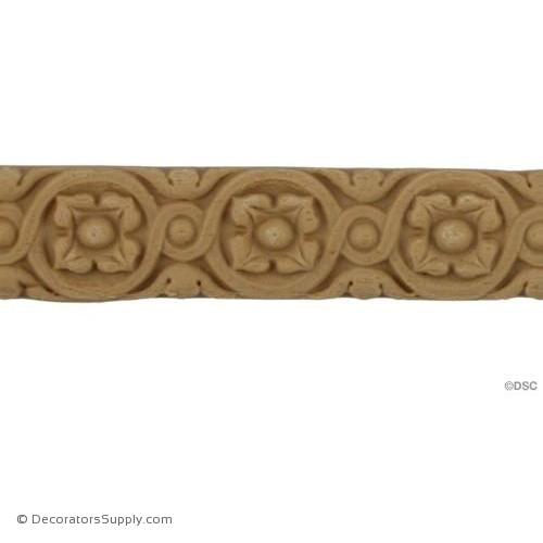 Rosette Linear - Italian 3/4H - 1/8Relief-lineal-for-woodwork-furniture-Decorators Supply