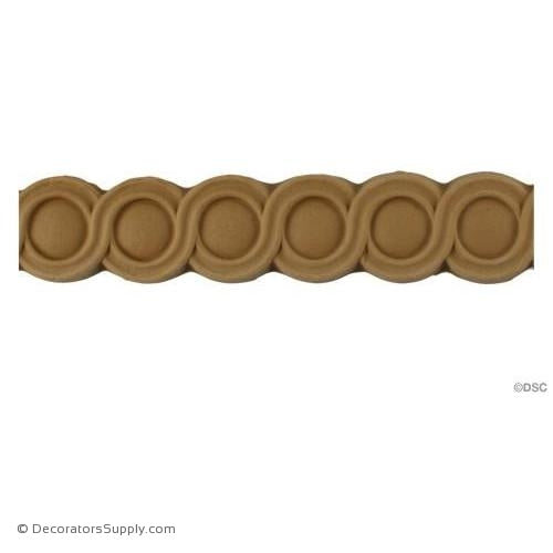 Running Coin - French 1 1/2H - 1/4Relief-moulding-for-furniture-woodwork-Decorators Supply