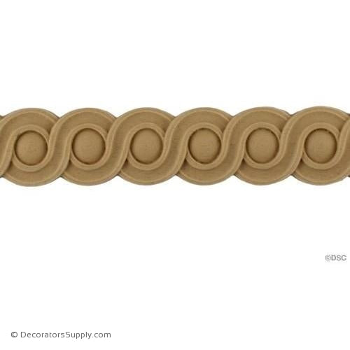 Running Coin - French 1 1/4H - 1/4Relief-moulding-for-furniture-woodwork-Decorators Supply