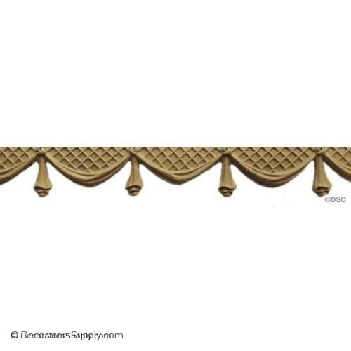 Swag-French 1 3/8H - 1/4Relief-moulding-for-furniture-woodwork-Decorators Supply