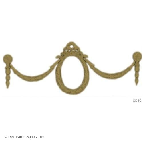 Swag - 14 1/2 " W x 5 1/2" H-applique-onlay-for-furniture-woodwork-Decorators Supply