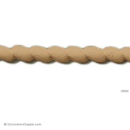 Twisted Rope - Spanish 1/4H - 5/16Relief-woodwork-furniture-moulding-Decorators Supply