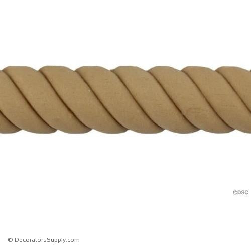 Rope-Spanish 5/8H - 3/8Relief-moulding-for-woodwork-furniture-Decorators Supply