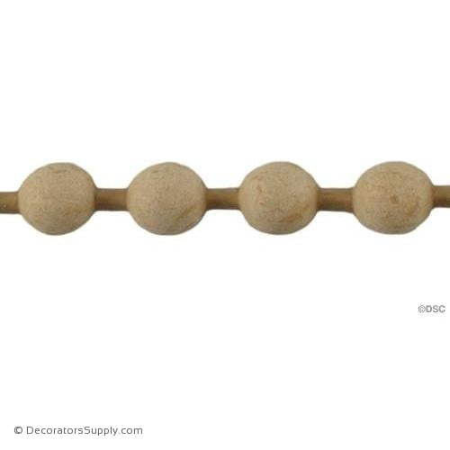 Bead-Ren. 3/8H - 1/4Relief-woodwork-furniture-moulding-Decorators Supply