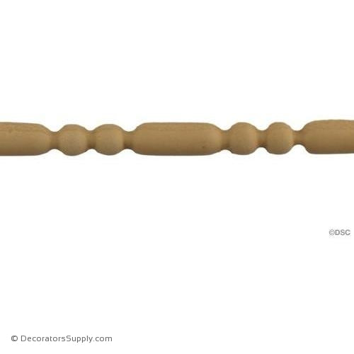 Bead and Barrel-Ren. 7/16H - 1/4Relief-furniture-woodwork-molding-Decorators Supply