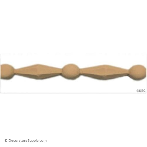 Bead and Barrel - Italian 1/4H - 1/4Relief-furniture-woodwork-molding-Decorators Supply