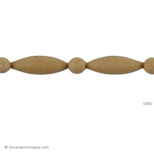 Bead and Barrel-Italian 5/16H - 3/16Relief-furniture-woodwork-molding-Decorators Supply