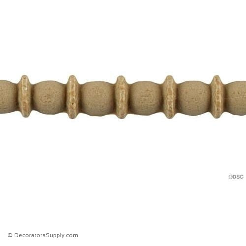 Bead and Barrel-Greek 3/8H - 1/4Relief-furniture-woodwork-molding-Decorators Supply