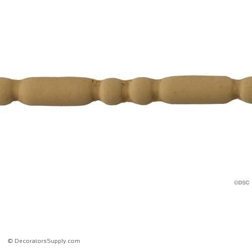 Bead and Barrel-Ren. 7/16H - 1/4Relief-furniture-woodwork-molding-Decorators Supply