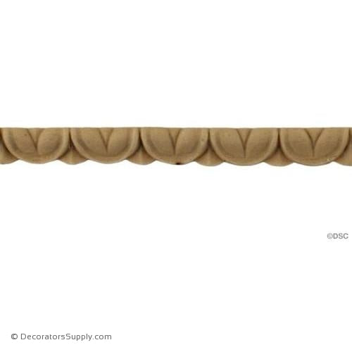 Lambs Tongue-Classic 1/2H - 1/4Relief-moulding-furniture-woodwork-Decorators Supply