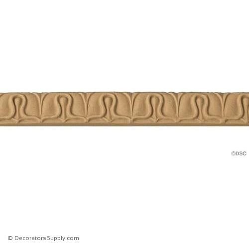 Lambs Tongue-Roman 3/4H - 3/16Relief-moulding-furniture-woodwork-Decorators Supply