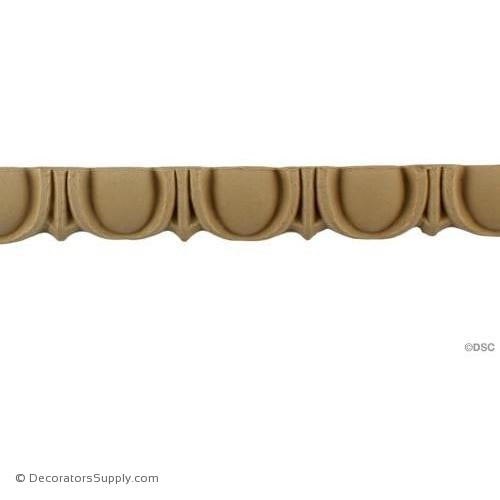 Egg and Dart-Roman 3/4H - 5/16Relief-woodwork-furniture moulding-Decorators Supply