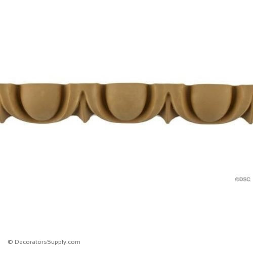 Egg and Dart-Roman 1 1/8H - 3/4Relief-woodwork-furniture moulding-Decorators Supply