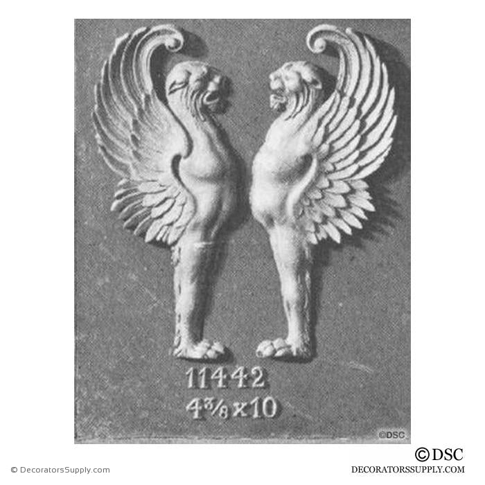 Decorative Griffin Applique for Wood 10H X 4 3/8W - 3/4Relief - Decorators Supply