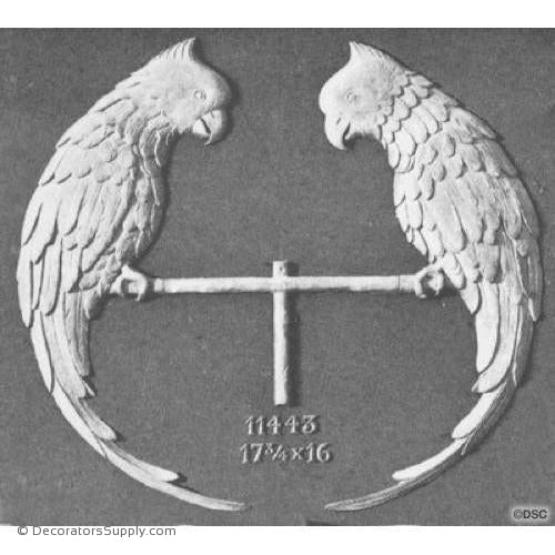 Birds -Parrot 16H X 17 3/4W - 3/4Relief-Decorators Supply