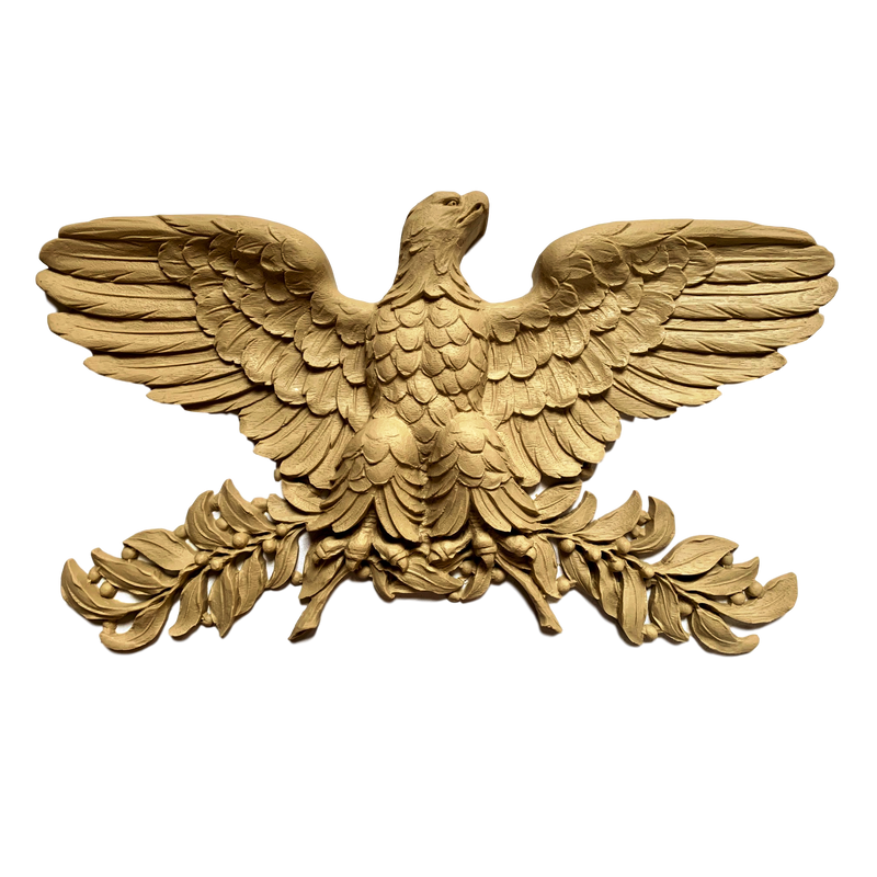 American Eagle Applique for Wood -6 1/2H X 11  3/4W - 7/8Rel