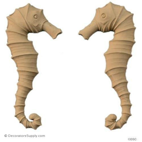 Sea Horse - 8H X 3 5/8W - 1/2Relief-Decorators Supply