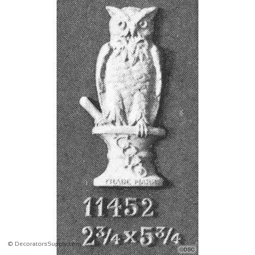 Animal-Owl 5 3/4H X 2 3/4W - 1/2Relief-Decorators Supply