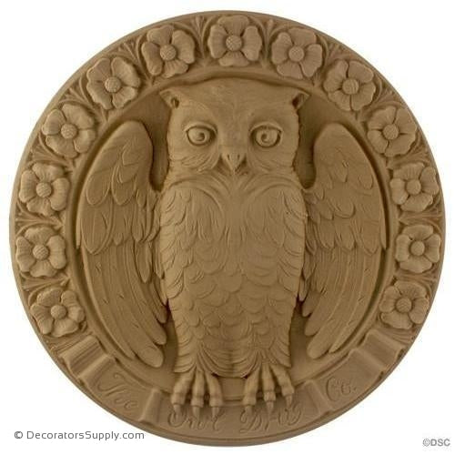 Bird - Owl - 13 Diameter - 1 1/8Relief-Decorators Supply