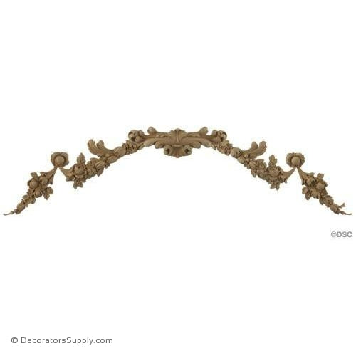 Floral Design - Fr. Ren. 10 1/2H X 32W - 5/8Relief-ornaments-for-furniture-wooodwork-Decorators Supply