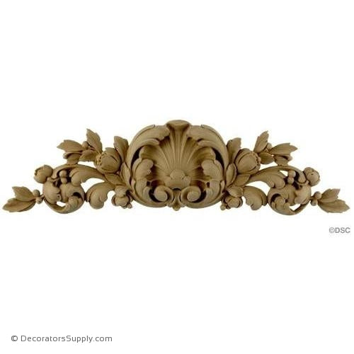 Cartouche-Fr. Ren. 3 1/2H X 13 1/4W - 3/8Relief-appliques-for-woodwork-furniture-Decorators Supply