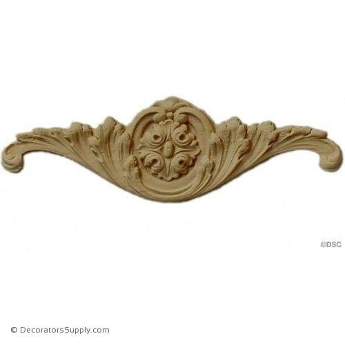 Cartouche Accent 1 1/2 High 5 Wide-appliques-for-woodwork-furniture-Decorators Supply