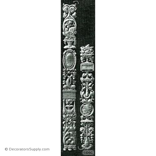 Vertical Design-Fr. Ren. 67 1/2H X 3 3/4W - 1/4Relief-vertical-design-woodwork-furniture-Decorators Supply