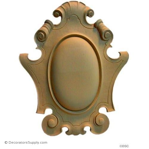 Shield-English 16 1/4H X 13 1/4W - 1/2Relief-furniture-woodwork-ornaments-Decorators Supply