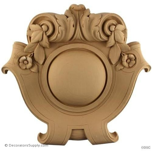Shield-Louis XVI 12 1/4H X 13W - 1 1/2Relief-furniture-woodwork-ornaments-Decorators Supply