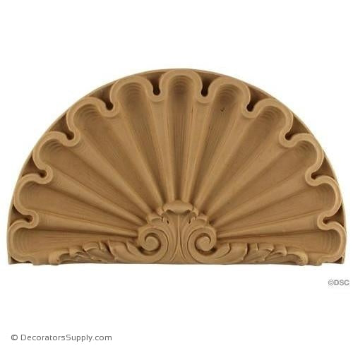 Shell-Louis XVI 7 1/4H X 12 7/8W - 1Relief-ornaments-for-woodwork-furniture-Decorators Supply