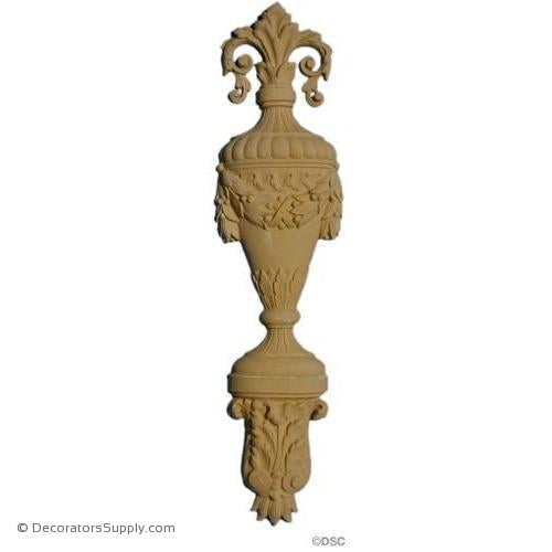 Urn-Louis XVI 14 3/4H X 3 3/4W - 1/2Relief-ornaments-for-furniture-woodwork-Decorators Supply