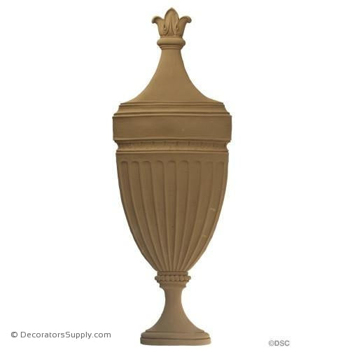 Urn-Colonial 23 1/2H X 8 1/4W - 1/2Relief-ornaments-for-furniture-woodwork-Decorators Supply