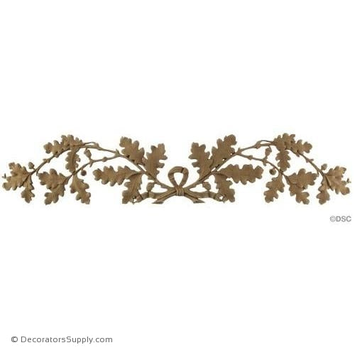 Oak Leaf Branches -French 4 3/4H X 23 3/4W - 1/4Relief-ornaments-furniture-woodwork-Decorators Supply