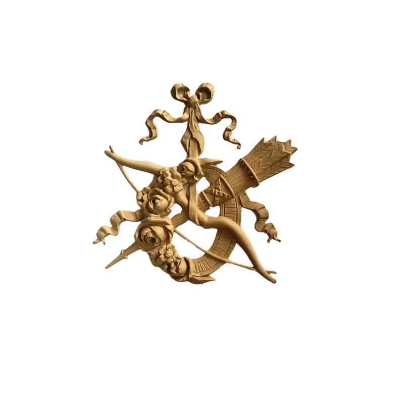 Bow and Sheath Wreath - Louis XVI 8H X 8W - 1/2Relief