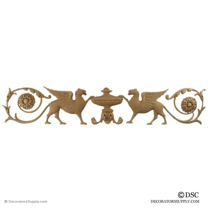 Decorative Griffin Wood Applique 4 1/2H X 26W - 3/8Rel - Decorators Supply