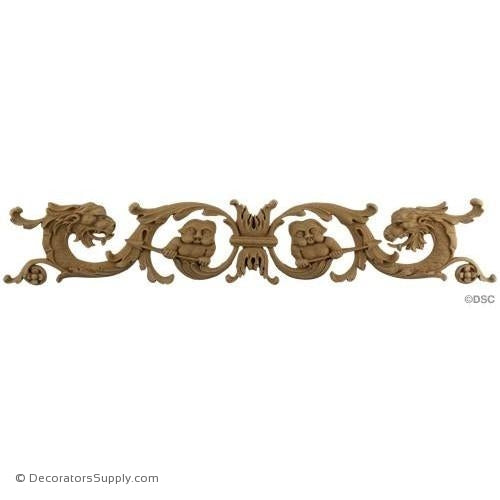 Dragon Scroll Design-Spanish 3 1/2H X 20W - 1/4Relief-ornaments-for-woodwork-furniture-Decorators Supply