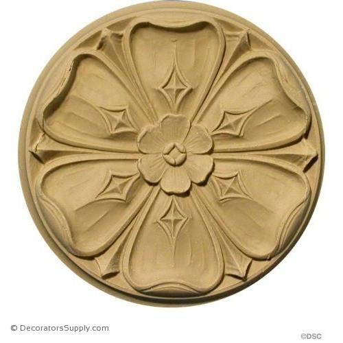 Rosette - Circle-Ren. - 5Diameter - 1/2Relief-woodwork-furniture-ornaments-Decorators Supply