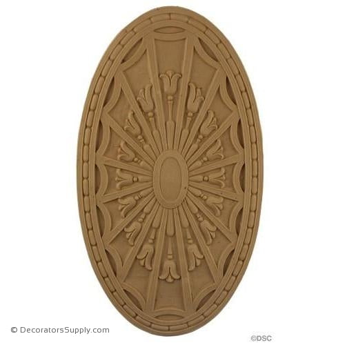 Rosette - Oval-Colonial 10H X 7 1/8W - 1/4Relief