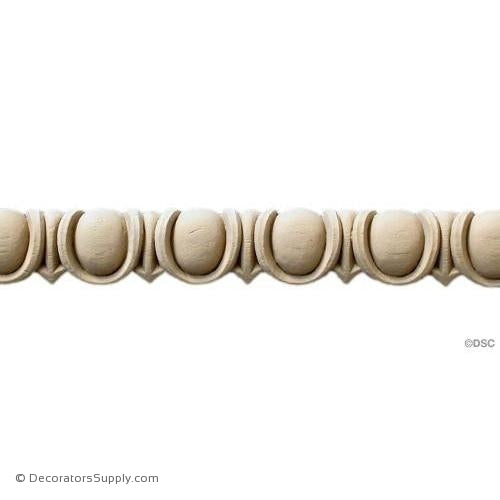 Egg and Dart-Roman 1H - 3/8Relief-woodwork-furniture moulding-Decorators Supply